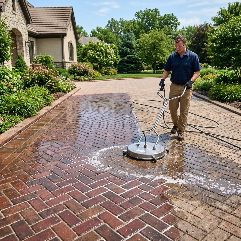 Steam On Wheels Driveway Wash